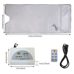 Infrared Sauna Blanket with Remote - Silver